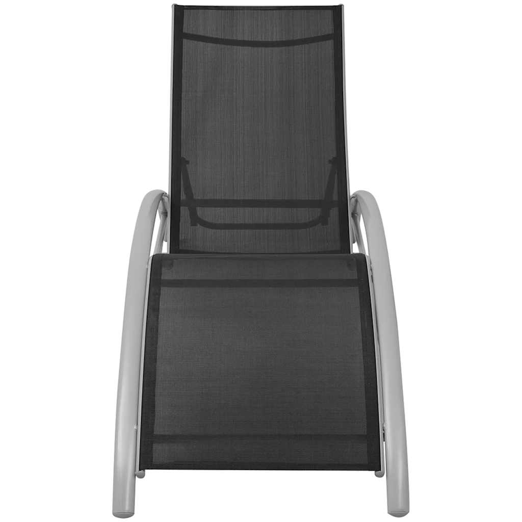 Vidaxl ligbed aluminium zwart