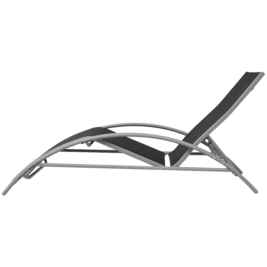 Vidaxl ligbed aluminium zwart