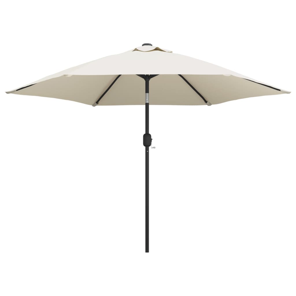 Vidaxl flytende parasol med LED 3 m sandhvit