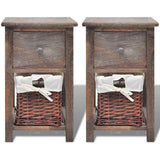 Vidaxl nachtkastjes 2 st hout bruin
