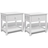 Vidaxl nachtkastjes 2 stuks hout wit