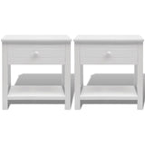 Vidaxl nachtkastjes 2 stuks hout wit