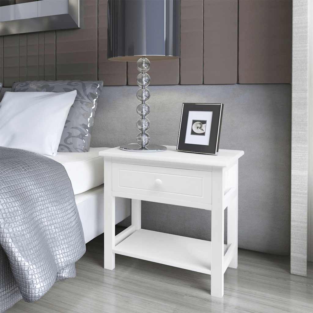 Vidaxl nachtkastjes 2 stuks hout wit