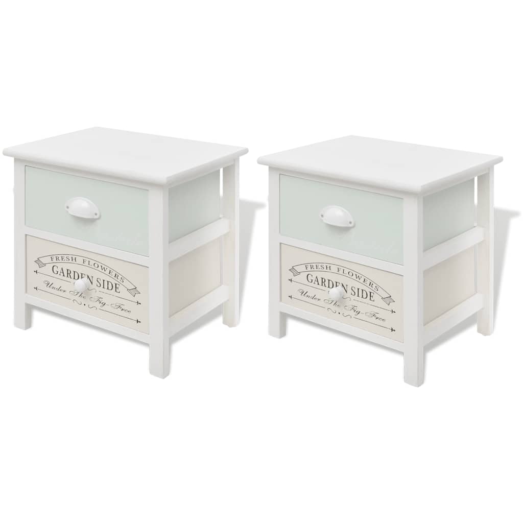 Vidaxl nachtkastjes franse stijl 2 st hout