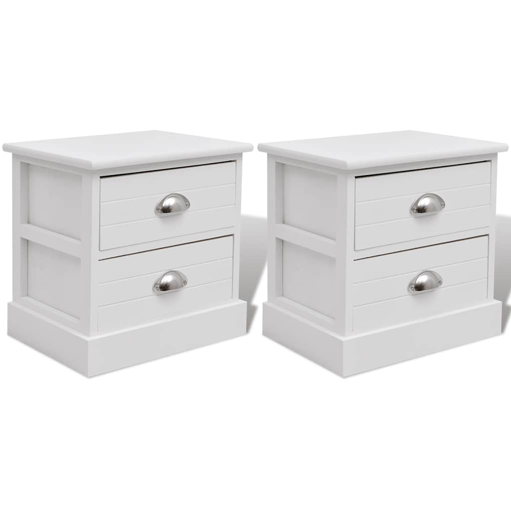 Vidaxl nachtkastjes franse stijl 2 stuks wit