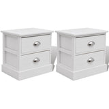 Vidaxl nachtkastjes franse stijl 2 stuks wit
