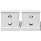 Vidaxl nachtkastjes franse stijl 2 stuks wit