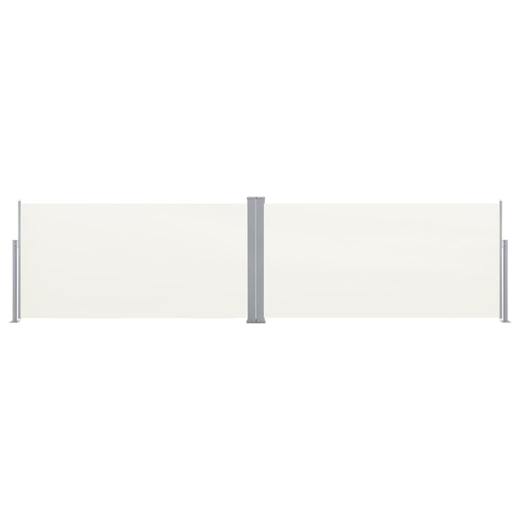 Pare-brise Vidaxl extensible 160x600 cm crème