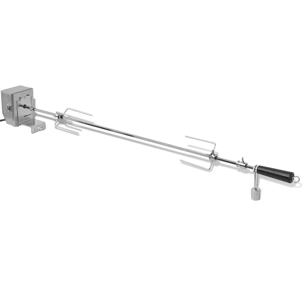 Vidaxl bbq draaispit met professionele motor staal 1200 mm