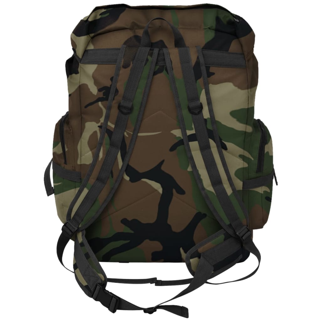 Vidaxl sac à dos de style armée 65 l camouflage