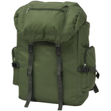 Vidaxl Mochila Estilo del ejército 65 L verde