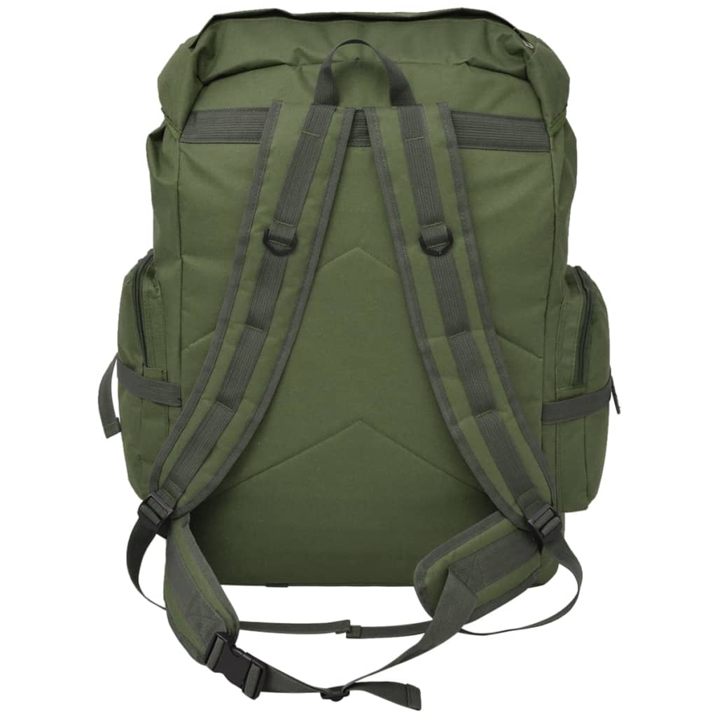 Vidaxl Backpack Army Style 65 L vert