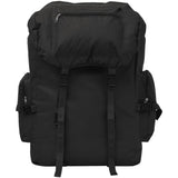 Vidaxl mochila estilo ejército 65 l negro