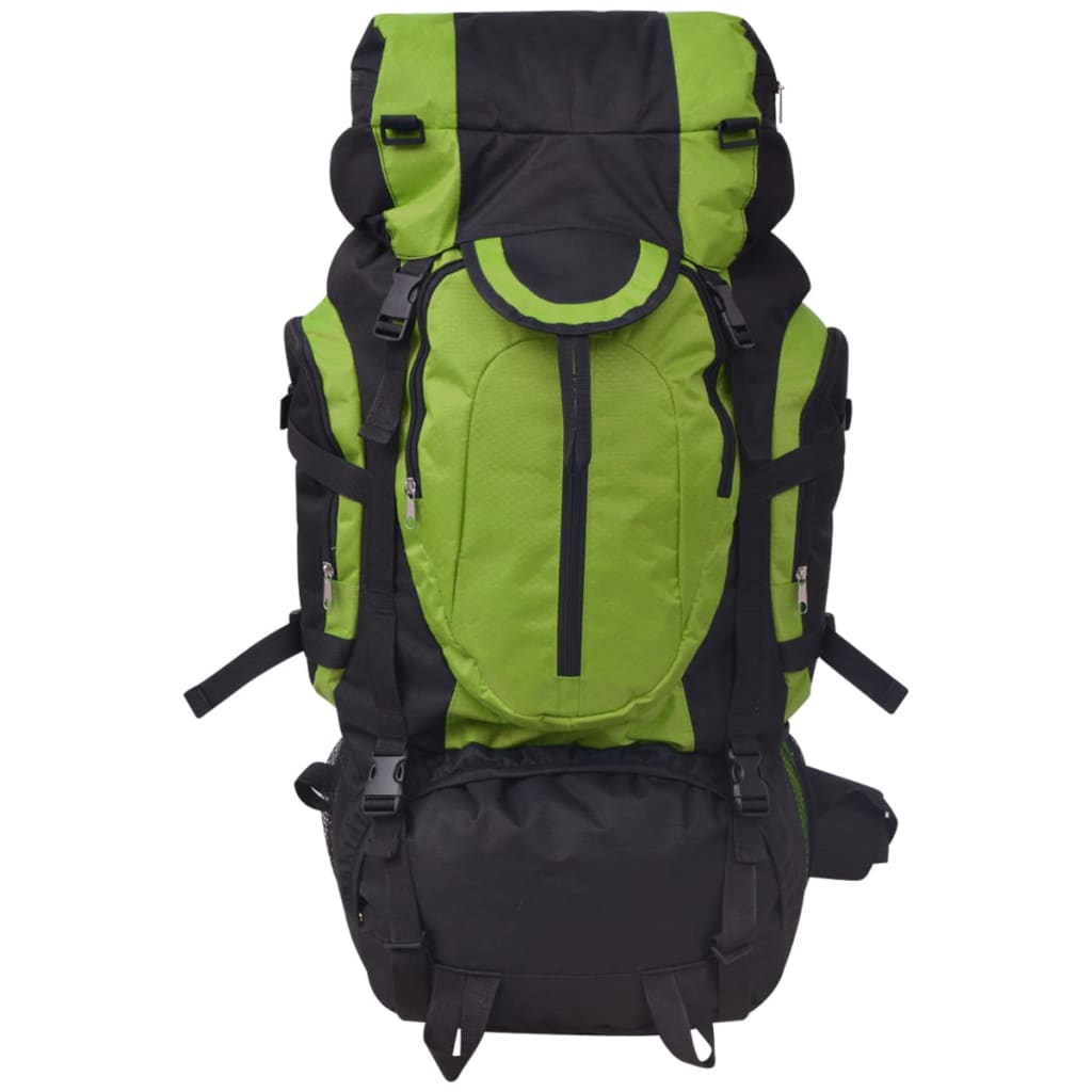 Vidaxl zaino escursionismo xxl 75 l nero e verde