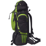 Vidaxl sac à dos randonnée xxl 75 l noir et vert