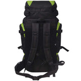 Vidaxl rugzak hiking xxl 75 l zwart en groen