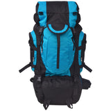 Vidaxl mochila caminata xxl 75 L negro y azul