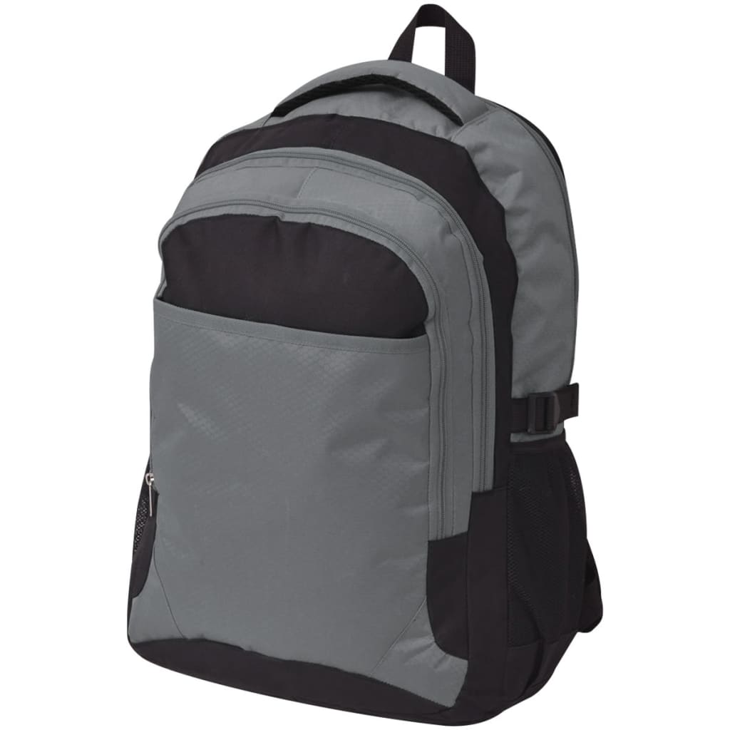 Zaino Vidaxl per la scuola 40 l nero e grigio