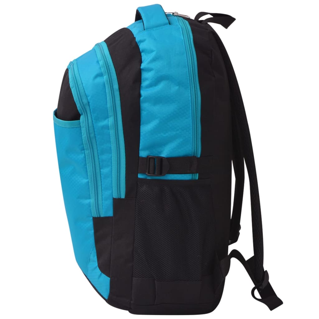 VidaXL Backpack for school 40 L Black and Blue