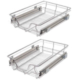 Vidaxl wire baskets extend 2 st 400 mm silver colored