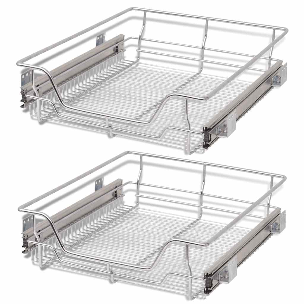 Vidaxl wire baskets extend 2 st 500 mm silver colored