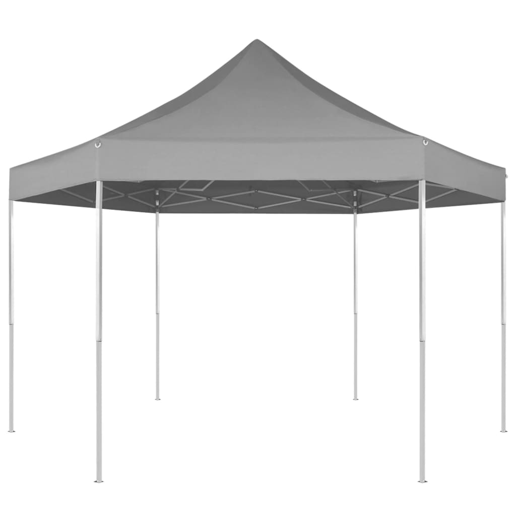 Vidaxl PartyTent pop-up sekskantet folding 3,6x3,1 m grå