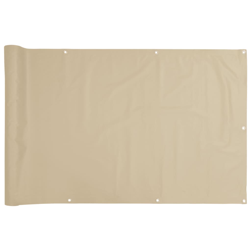 Vidaxl balkonscherm oxford textiel 75x400 cm beige