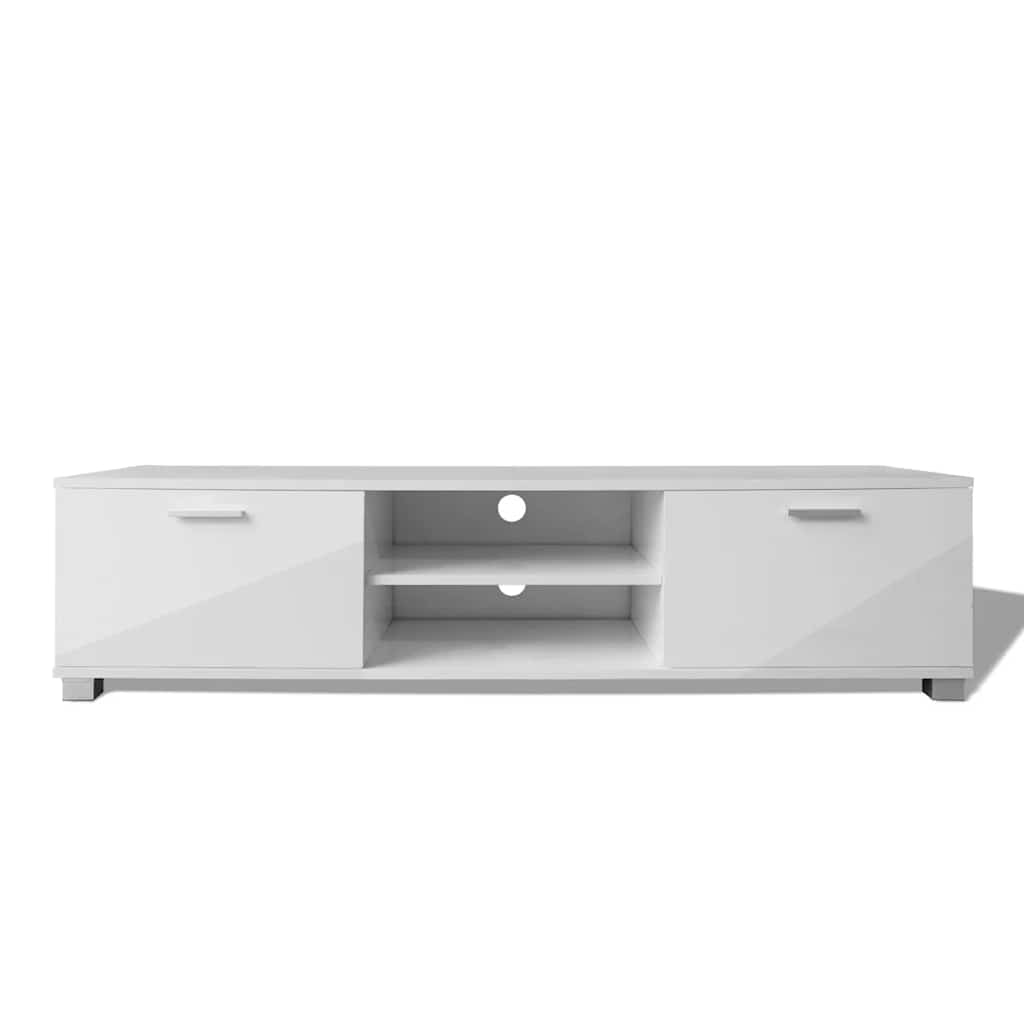 Vidaxl tv-meubel 140x40,5x35 cm hoogglans wit