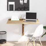 Vidaxl wandtafel inklapbaar 100x60 cm eikenkleurig