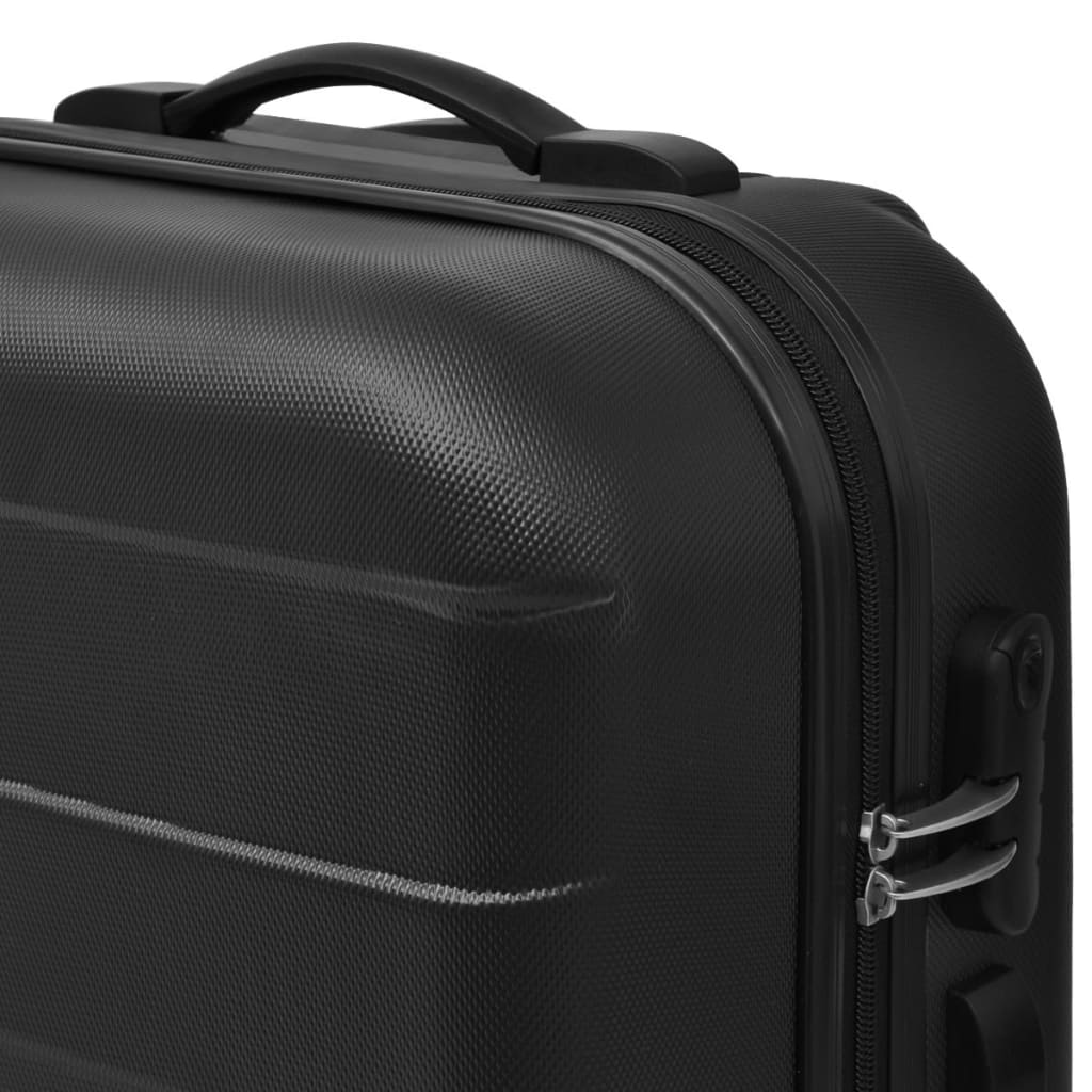 Vidaxl 3-part luggage set hard 45.5 55 66 cm black