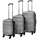 Vidaxl 3-delige kofferset hard 45,5 55 66 cm zilverkleurig