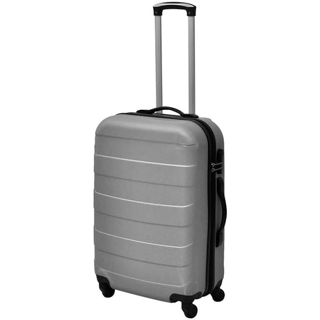 Vidaxl 3-delige kofferset hard 45,5 55 66 cm zilverkleurig