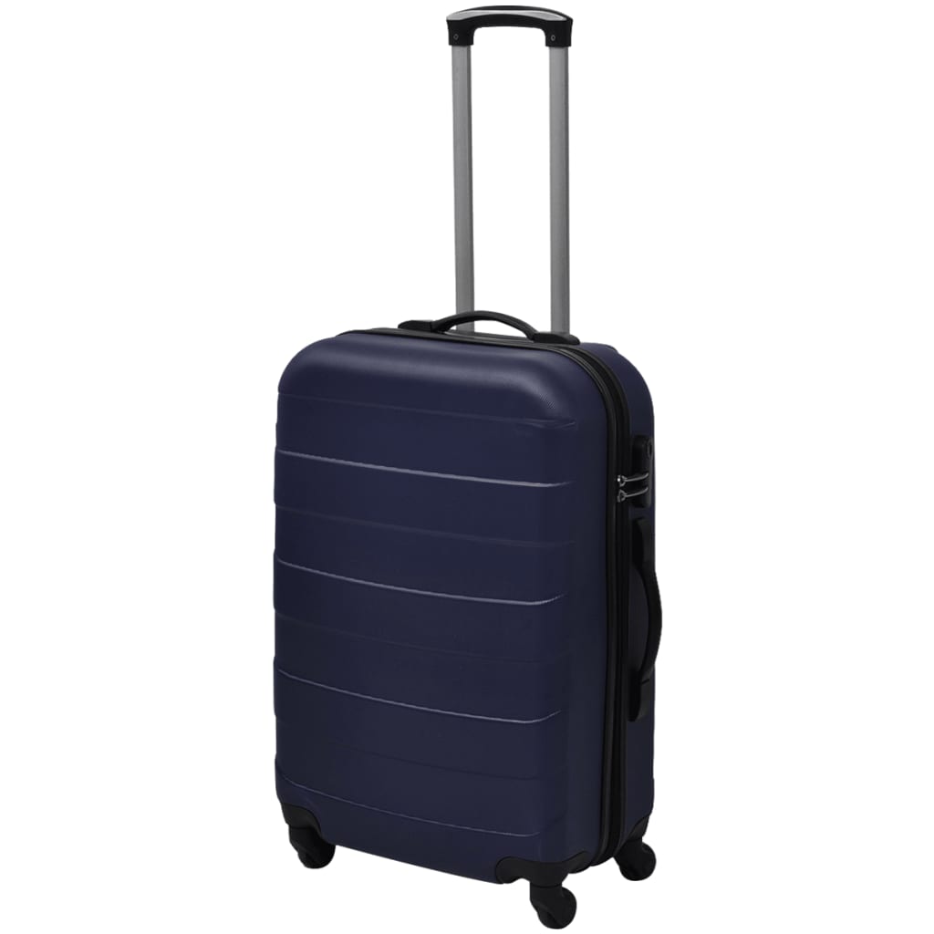 Vidaxl 3-part luggage set hard 45.5 55 66 cm blue