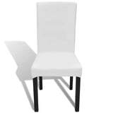 Vidaxl stoelhoezen 4 st stretch recht wit