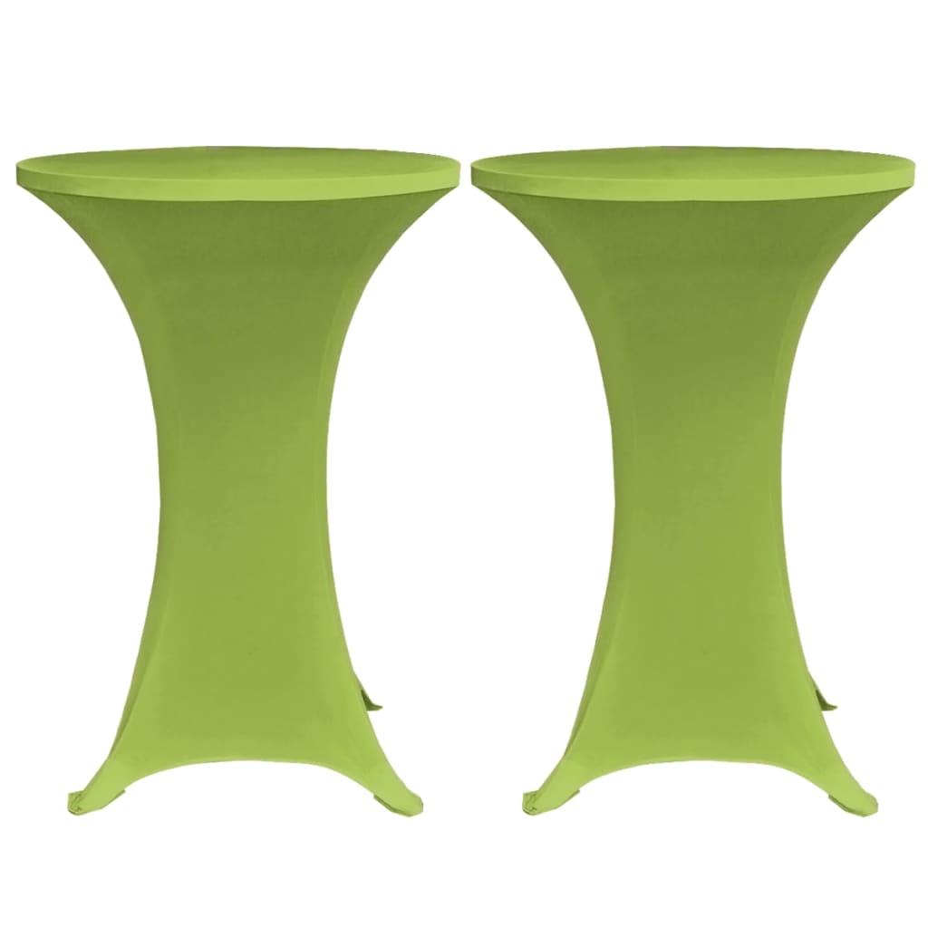 Vidaxl Cubierta de mesa Estiramiento 2 piezas 80 cm verde