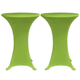 Vidaxl Cubierta de mesa Estiramiento 2 piezas 80 cm verde