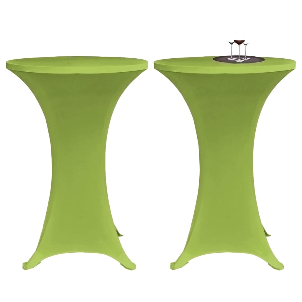 Vidaxl Cubierta de mesa Estiramiento 2 piezas 80 cm verde