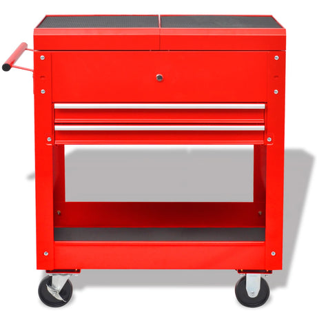 Vidaxl gereedschapswagen rood 70.5 x 37 x 71 cm staal