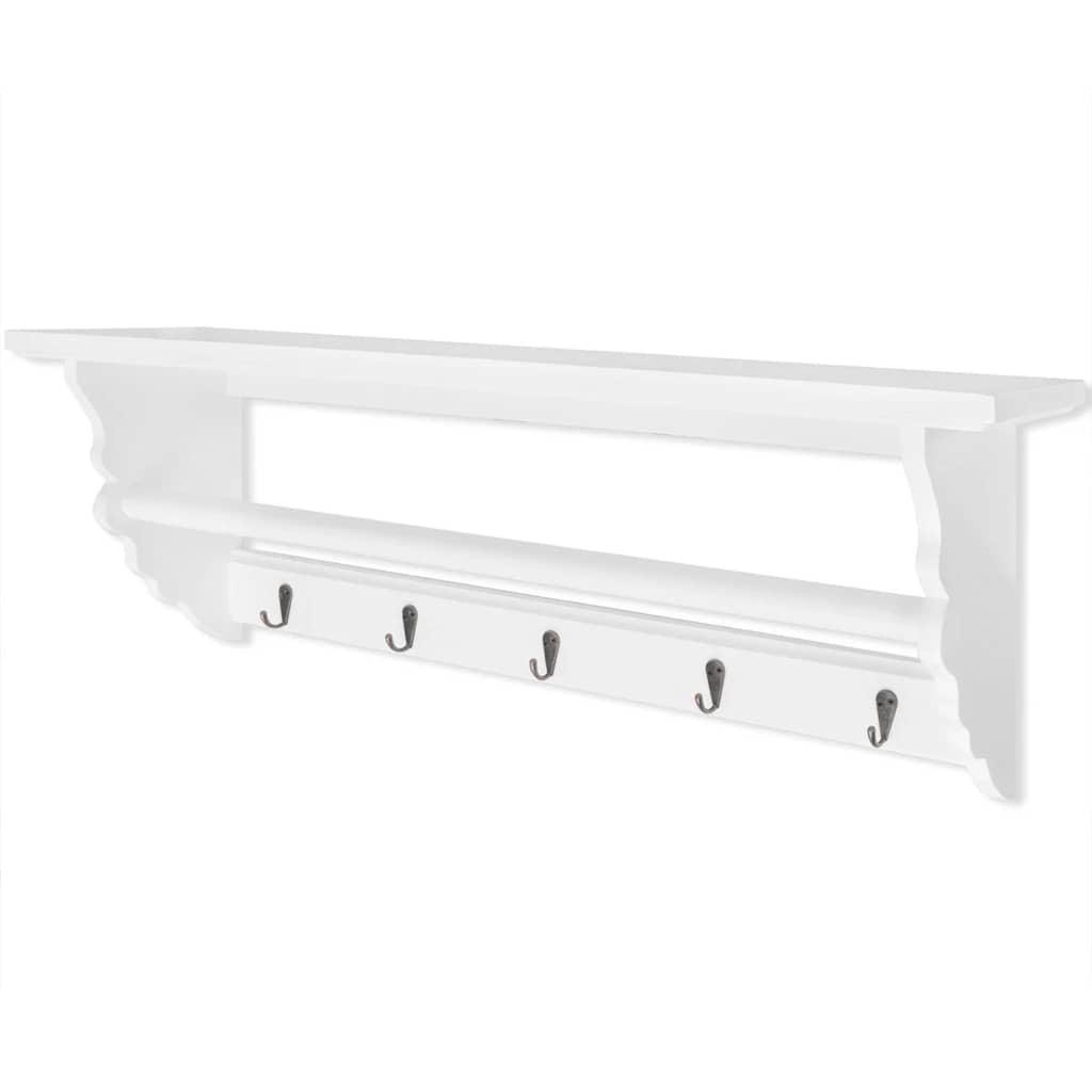 Vidaxl kapstok barokstijl mdf wit
