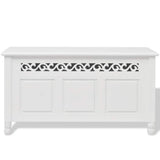 Vidaxl opbergbankje barokstijl mdf wit