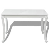Vidaxl eettafel 116x66x76 cm hoogglans wit
