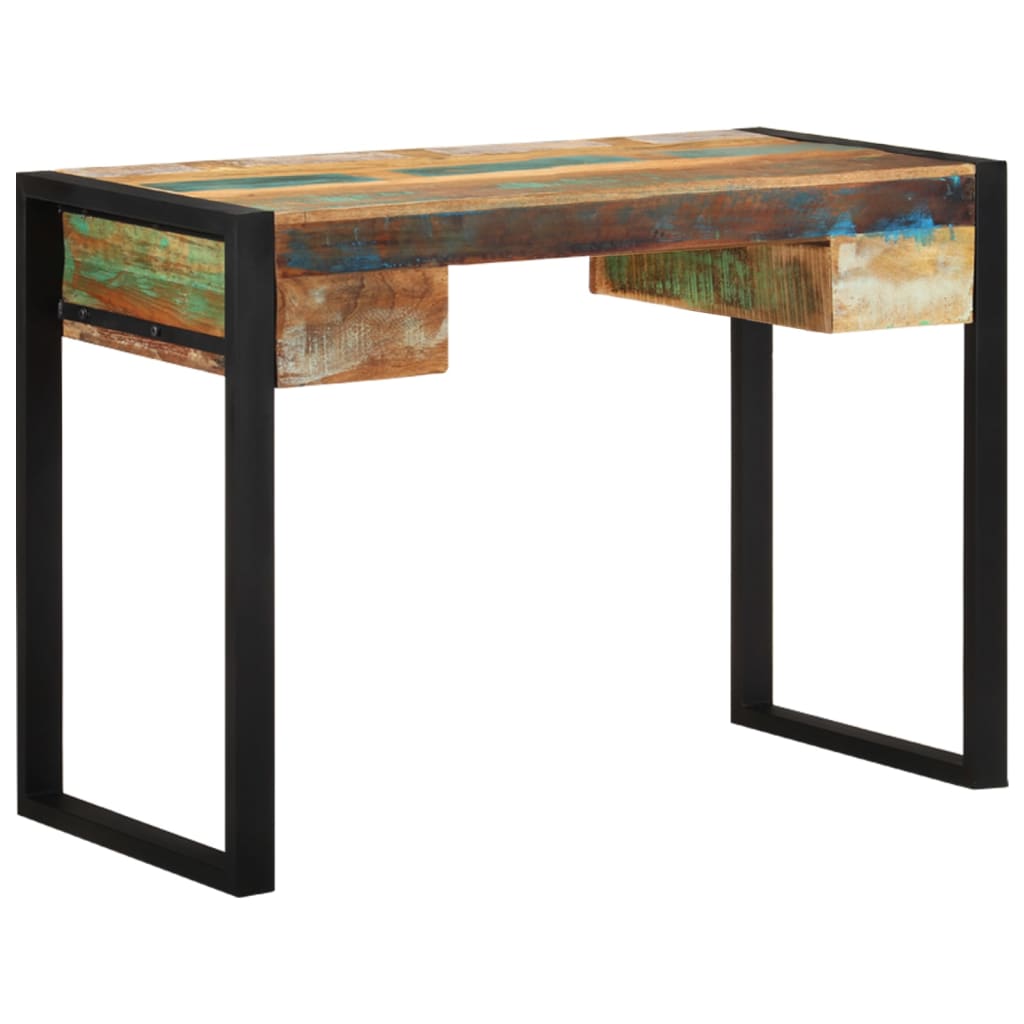 Vidaxl bureau massief gerecycled hout