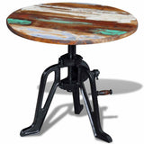 Vidaxl bijzettafel 60x(42-63) cm massief gerecycled hout en gietijzer