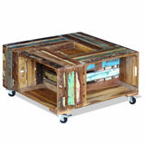 Vidaxl salontafel 70x70x35 cm massief gerecycled hout