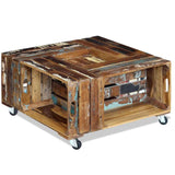 Vidaxl salontafel 70x70x35 cm massief gerecycled hout