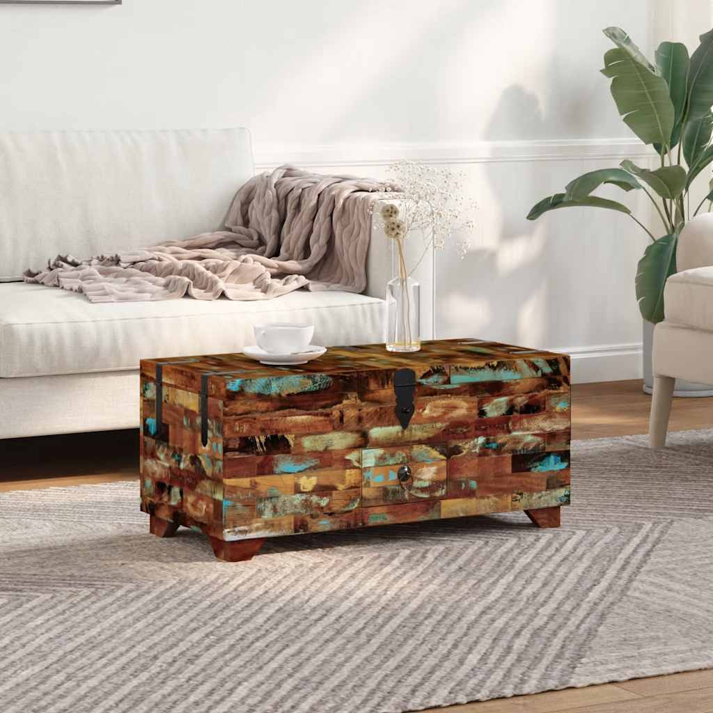 Vidaxl salontafel kist 80x40x35 cm massief gerecycled hout