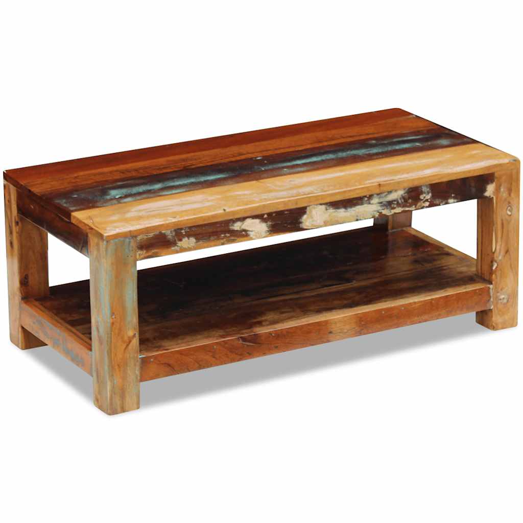 Vidaxl salontafel 90x45x35 cm massief gerecycled hout