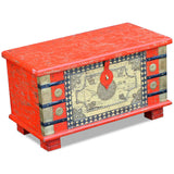 Vidaxl opbergkist 80x40x45 cm mangohout rood