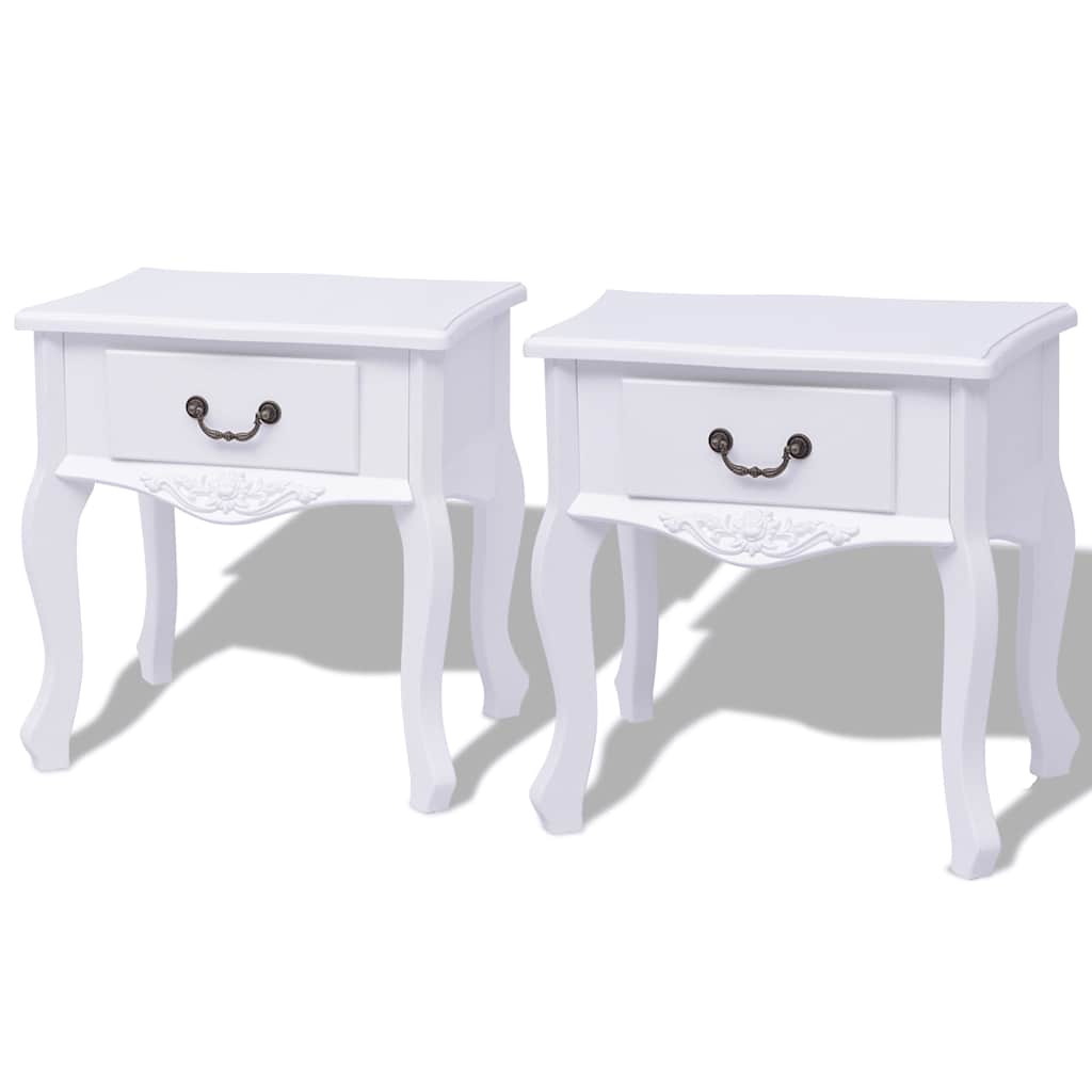 Vidaxl nachtkastjes 2 stuks mdf wit