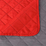 Vidaxl dubbelzijdige quilt bedsprei rood en grijs 230x260 cm